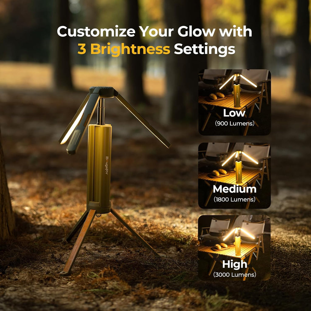 Telescopic Camping Light CL04, 15600mAh Camp Lantern Rechargeable | 5.4 ft Adjustable Height, Up to 60H Runtime