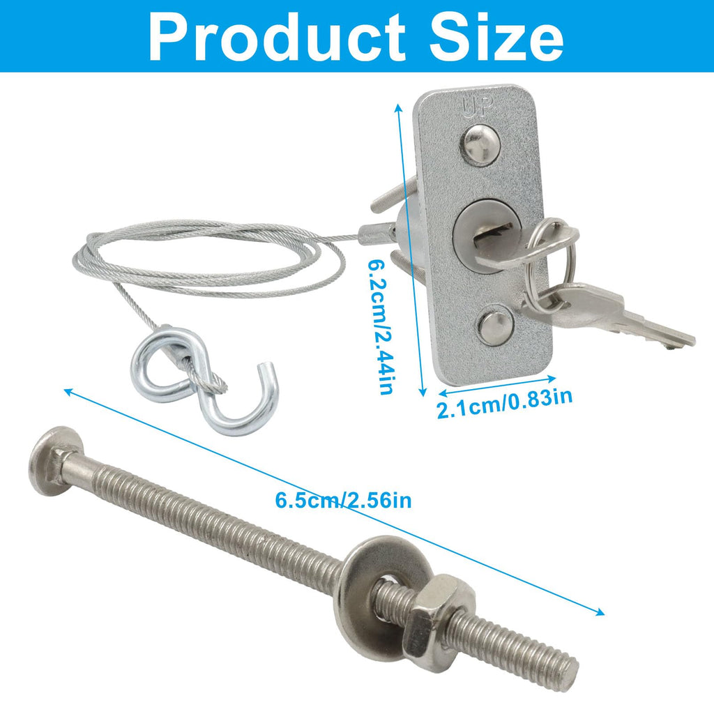 1 PCS Universal Garage Door Emergency Release Lock Kit Silver