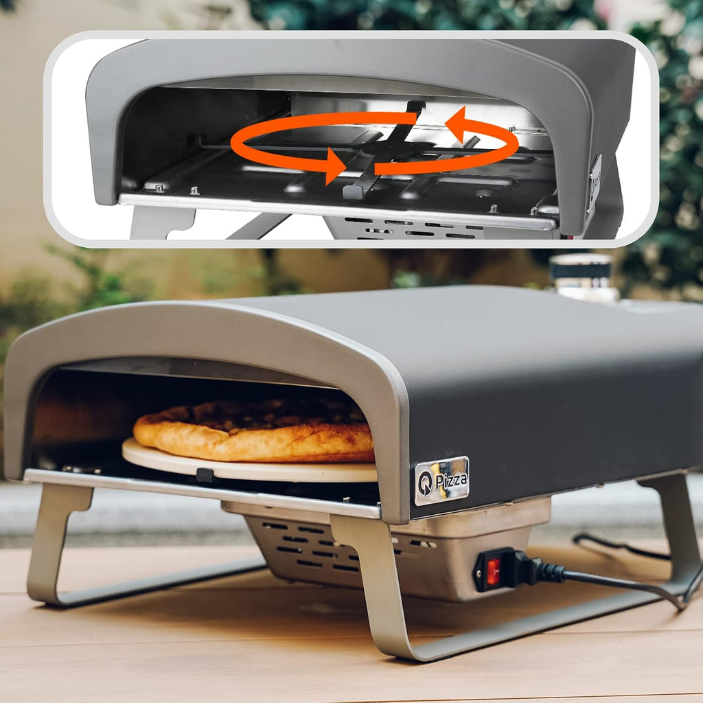 13" Propane Gas Pizza Oven with Automatic Rotating Stone, PS102