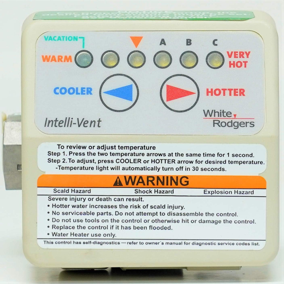 White-Rodgers 37E73A-903 Gas Water Heater Thermostat Control Intelli-Vent Valve For Natural Gas Only
