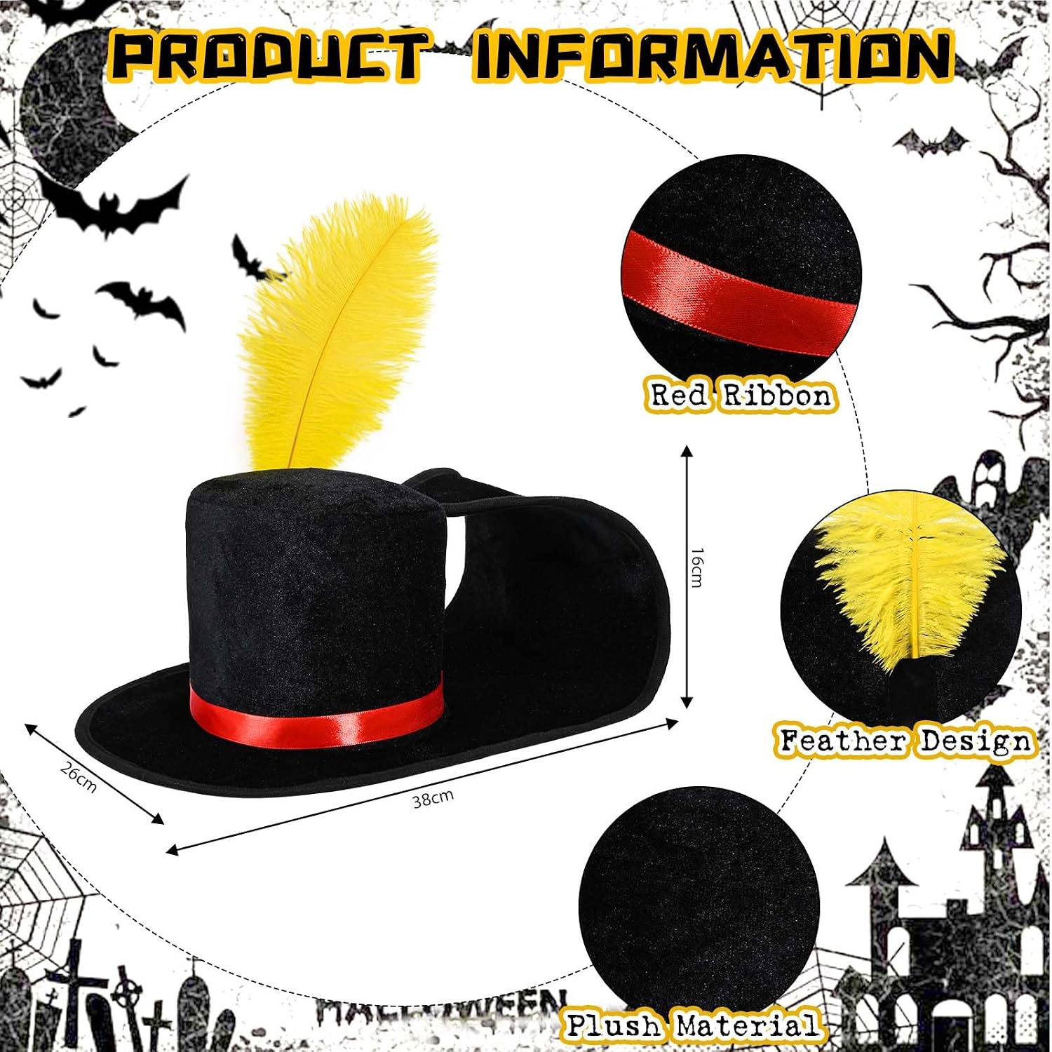 4 Pcs Halloween Puss Costume Cat Outfit Hat with Feather Belt Cat Tail Cape for Halloween Adult Women Men Cosplay