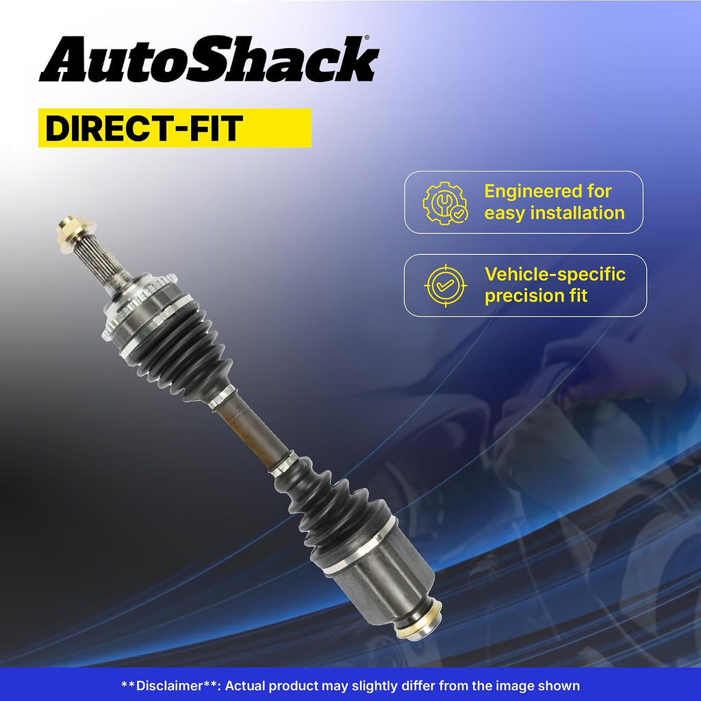 AutoShack Front CV Axle Shaft Assembly, Driver or Passenger Side, 1pc