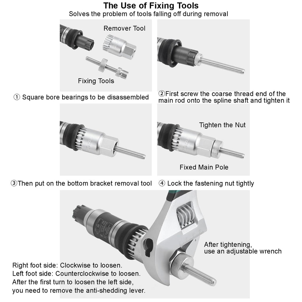Bicycle Bottom Bracket Removal Tool, Bike Bottom Bracket Tool Compatible with Shimano/ISIS Bottom Bracket Tool 20-Tooth