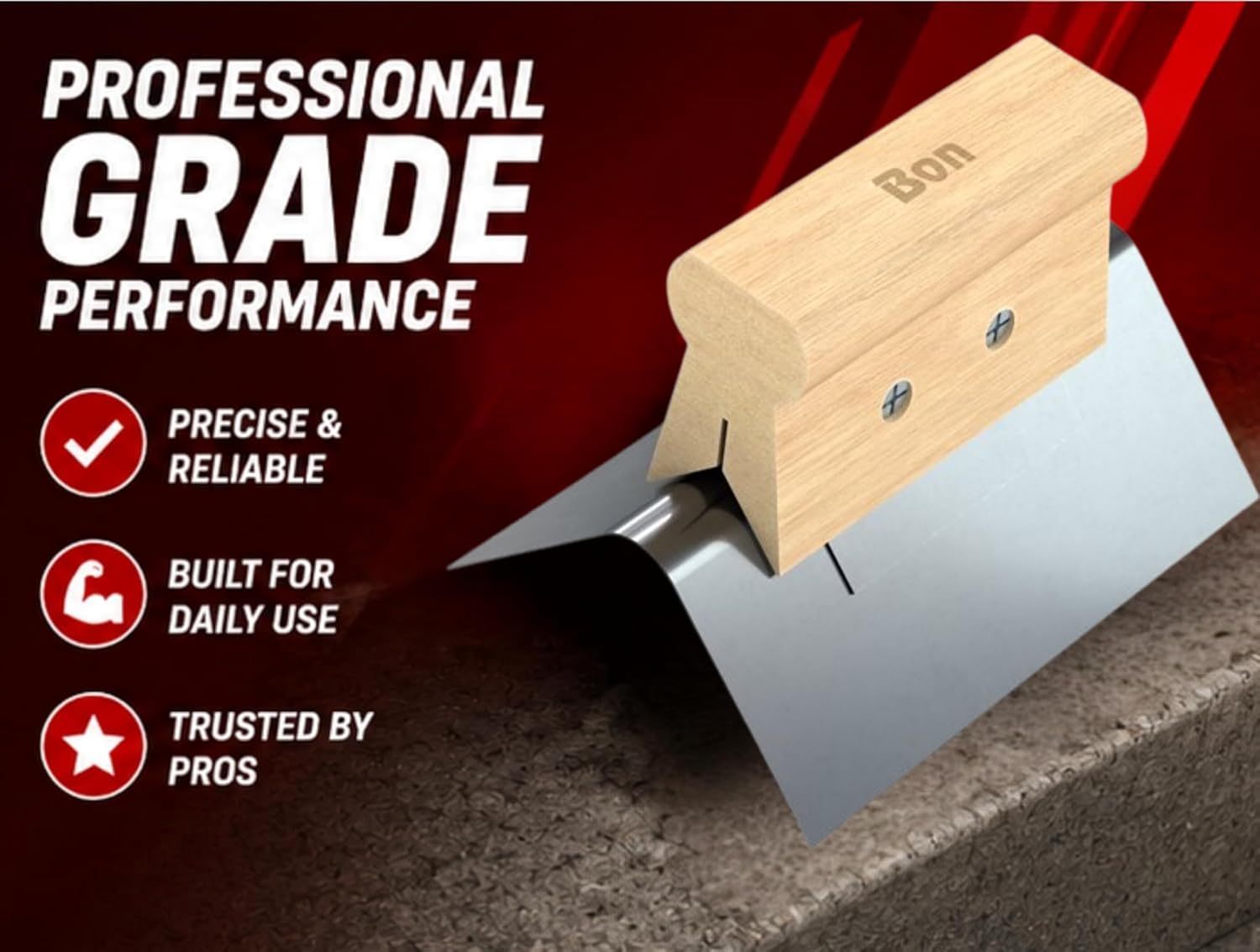 Outside Corner Tool Stainless Steel 3/8 Inch Blade with Durable Wood Handle | Clean Finishing on Drywall, Plaster