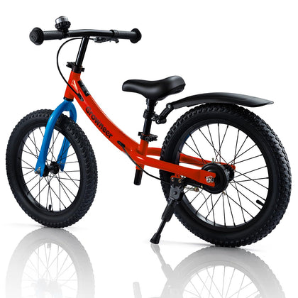 16" Kids Balance Bike for 4-8 Year Old Boys Girls, Lightweight High Carbon Steel Frame, Adjustable Padded Seat &