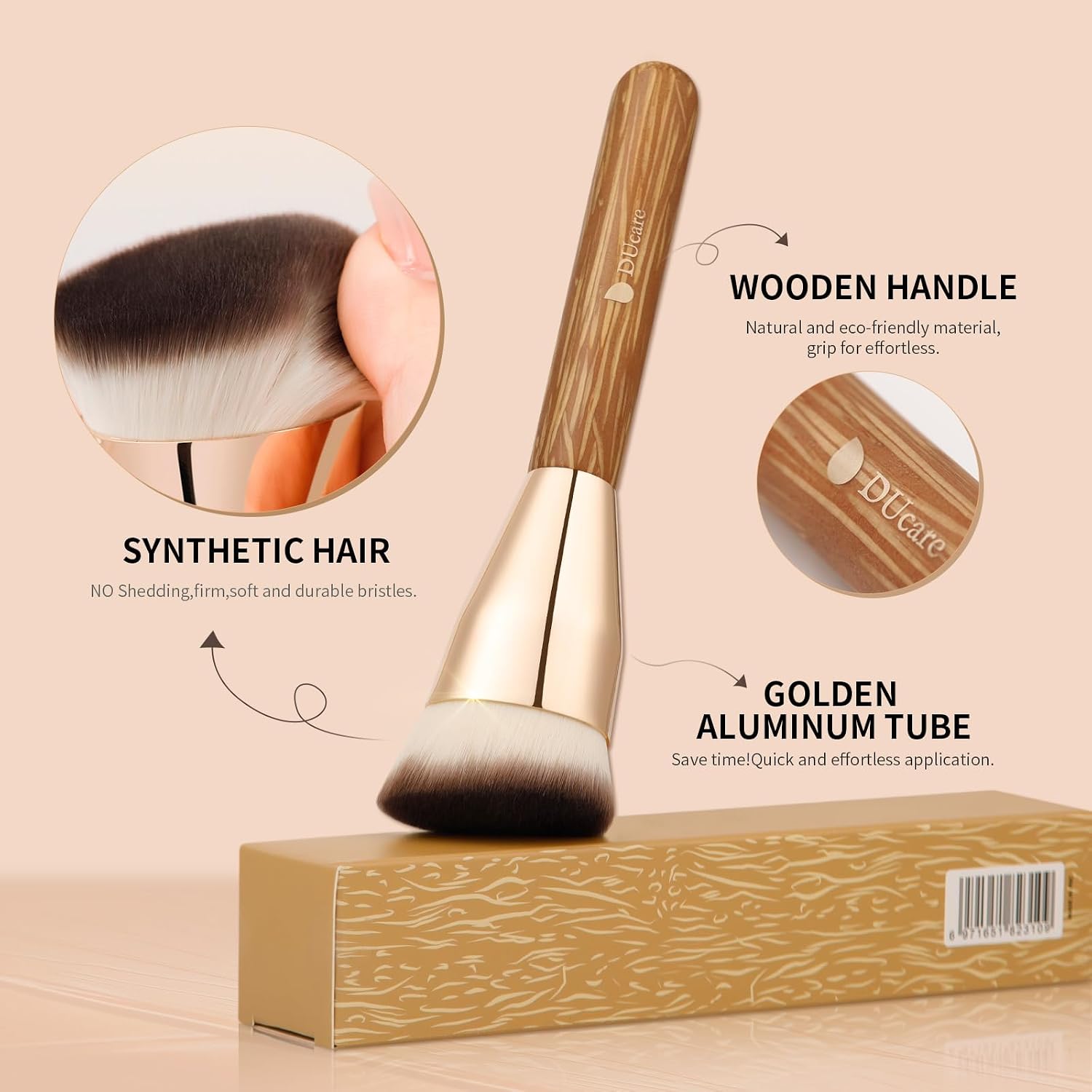 Makeup Brushes Angled Foundation Brush for Flawless Makeup | Cheek Hugging Contour Brush for Cream Contour Liquid