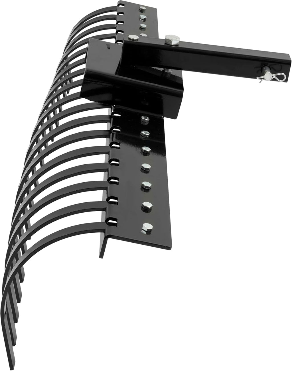 48" Tow Behind Landscape Rake Compatible with ATV UTV Tractor W/2" Receiver for Leaves, Debris, Grass, Pine Needles