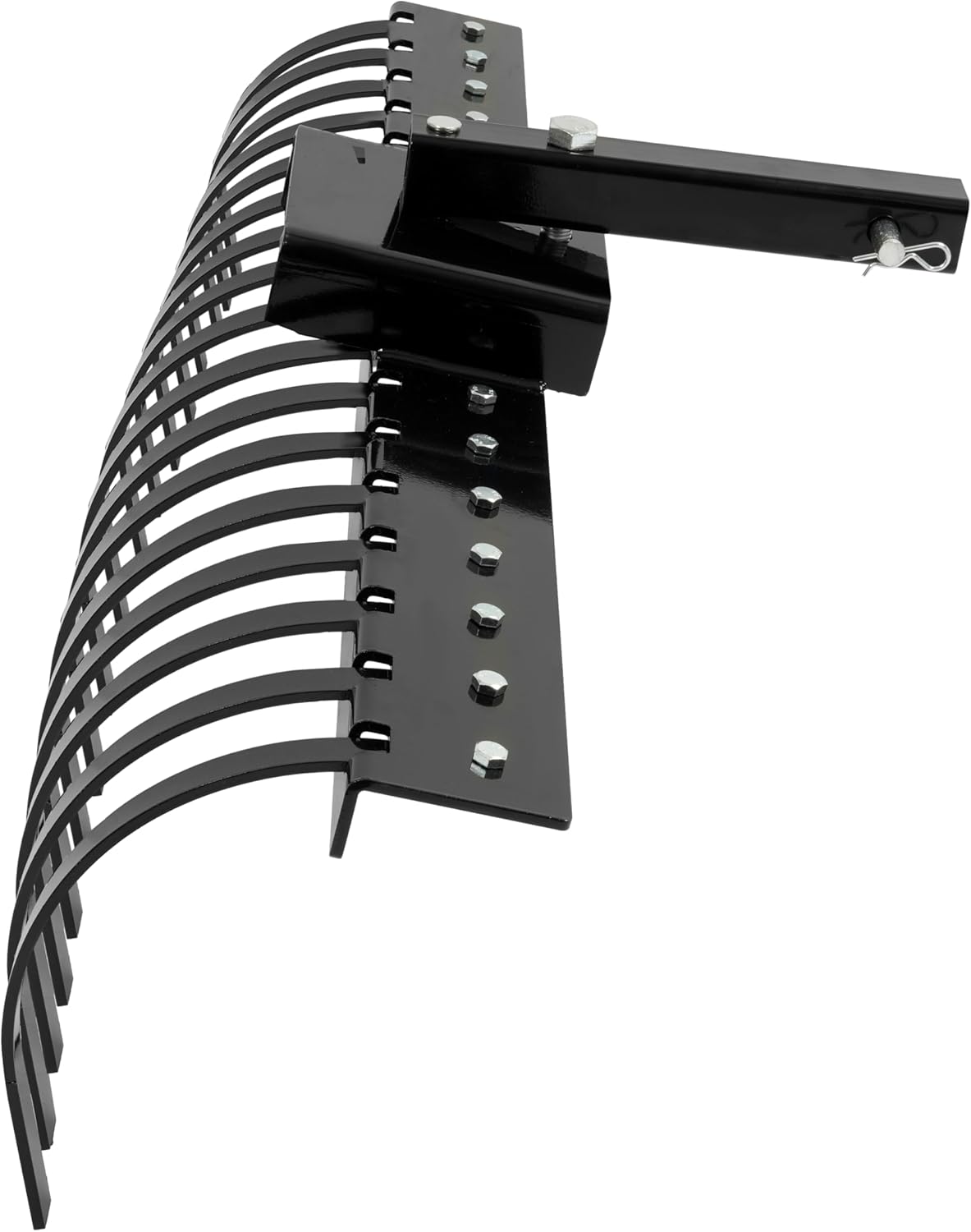 48" Tow Behind Landscape Rake Compatible with ATV UTV Tractor W/2" Receiver for Leaves, Debris, Grass, Pine Needles