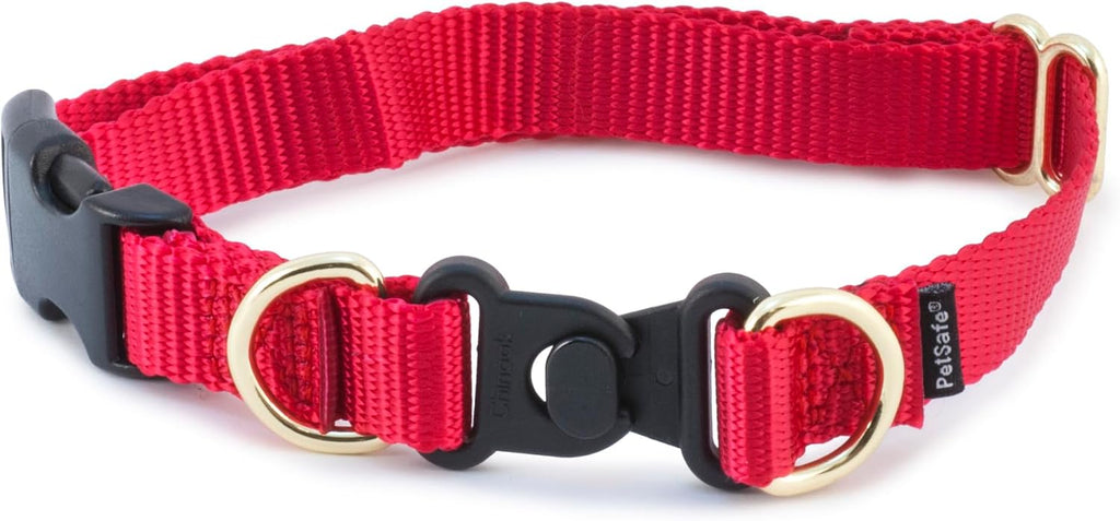 KeepSafe Break-Away Dog Collar, Red, 1 in Wide, Medium