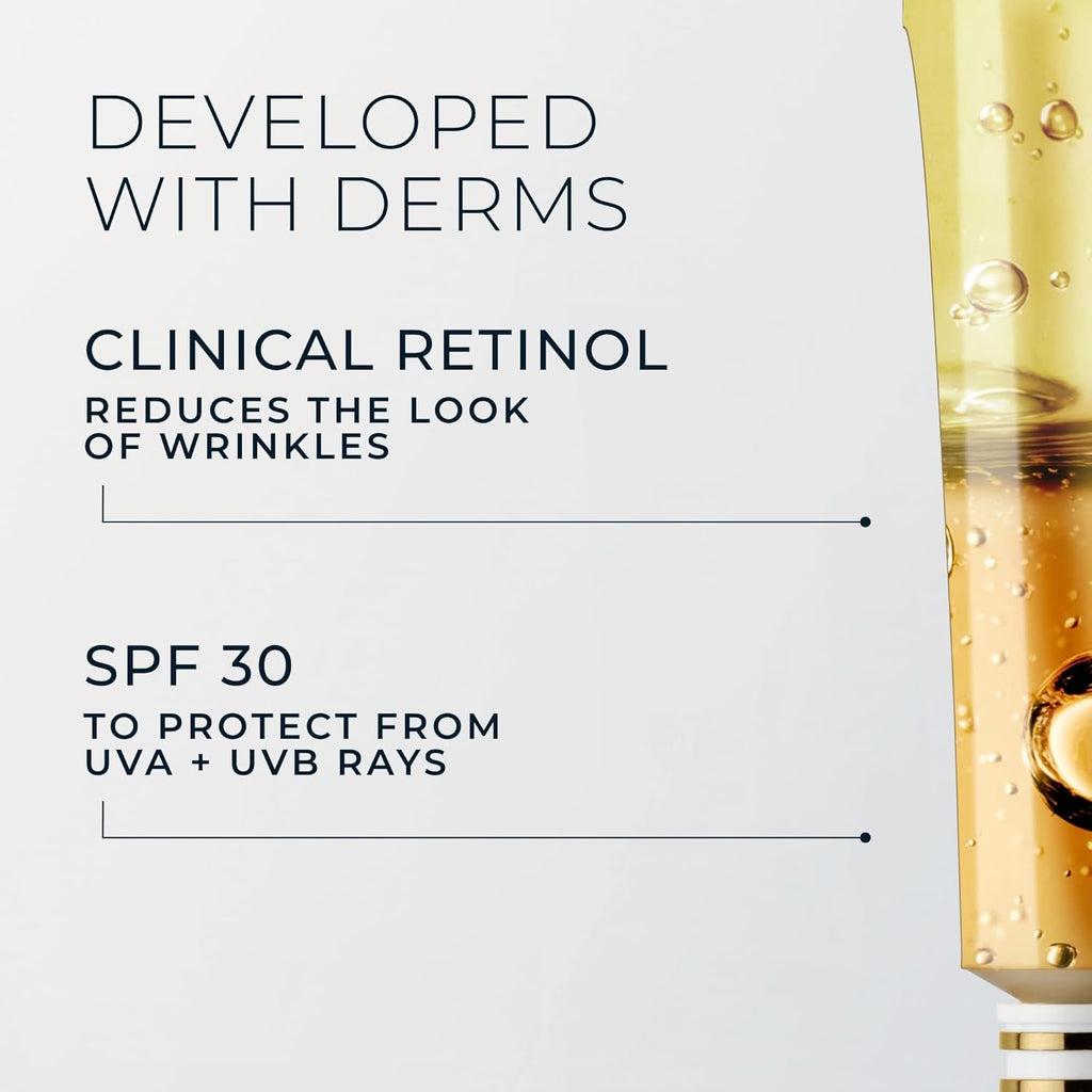 Retinol Correxion Deep Wrinkle Daily Face Moisturizer with Sunscreen SPF 30 for Fine Lines, Dark Spots, Post-Acne