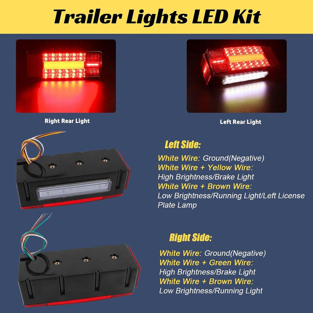 Boat Trailer Lights, Submersible Trailer Light LED Kit