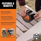 6003001 Tough & Wide Duct Tape, 30yd, Black