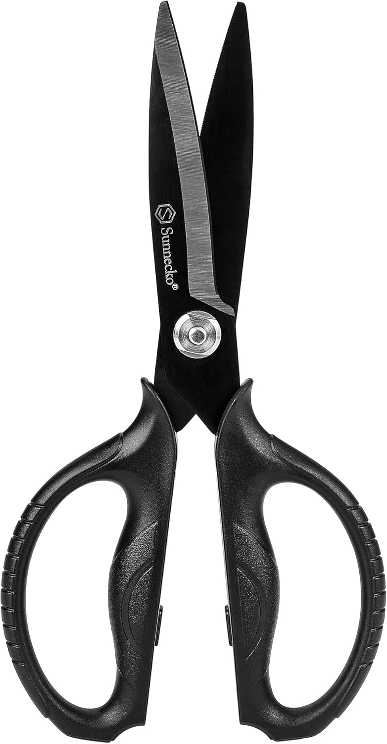 Kitchen Scissors All Purpose Heavy Duty Scissors Titanium Coated, Kitchen Shears for Food, Micro Serrated with