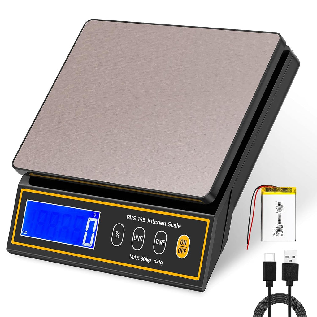Baking Scale with Percentage Weighing Function 66lb/ 30kg Large Digital Kitchen Scale for Candle, Soap and Sourdough