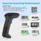 USB 2D QR Barcode Scanner Wired, Automatic Handheld Code Reader