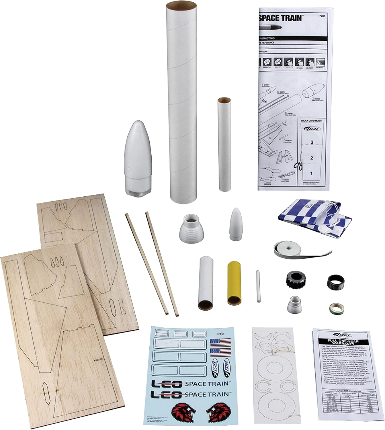 Leo Space Train Flying Model Rocket Kit 7285 | Advanced Level Build, Multi
