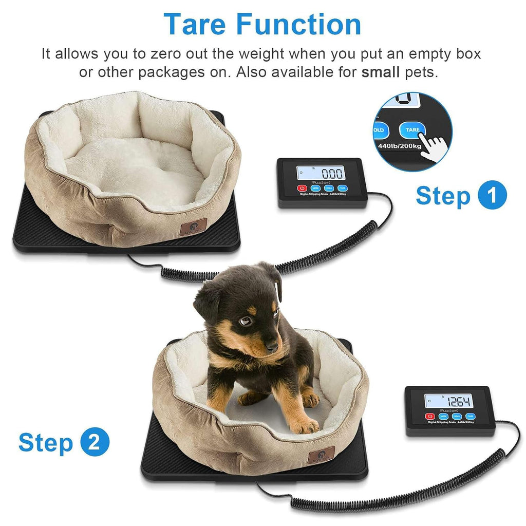 Shipping Scale, 440LB x 10g High Accuracy Postal Scale, Hold & Tare | Carbon Fiber Platform, Digital Shipping Postal