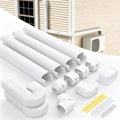 4" 17Ft Mini Split Line Set Cover, Easy Install PVC Line Hide Kit | Decorative Weather Protection UV-proof PP Lineset