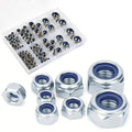 M6 x 1 mm Lock Nuts - 50 Pcs Nylon Insert Hex Locknuts,304 Stainless Steel,Plain Finish