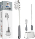Water Bottle Brush Cleaning Set with Storage Holder | Bottle brush with stand, cleaning brushes for tumblers, baby