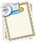 Optima Gold Blank Award Certificate Paper - Gold Foil Seals, Pack of 200-8.5 x 11