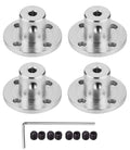 daier 4Pcs 2mm Flange Coupling Connector, Rigid Guide Model Coupler Accessory, Shaft Axis Fittings for DIY RC Model Motors