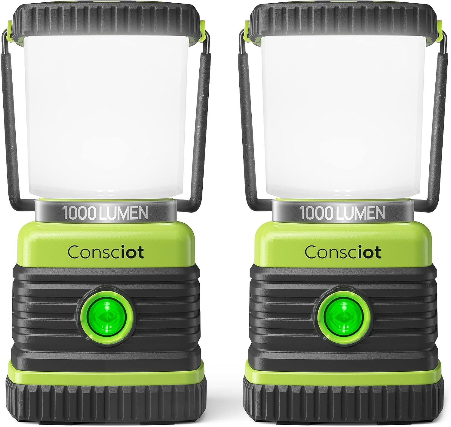 LED Battery Powered Camping Lantern, 1000LM, 4 Light Modes, IPX4 Waterproof Portable Tent Flashlight for Power