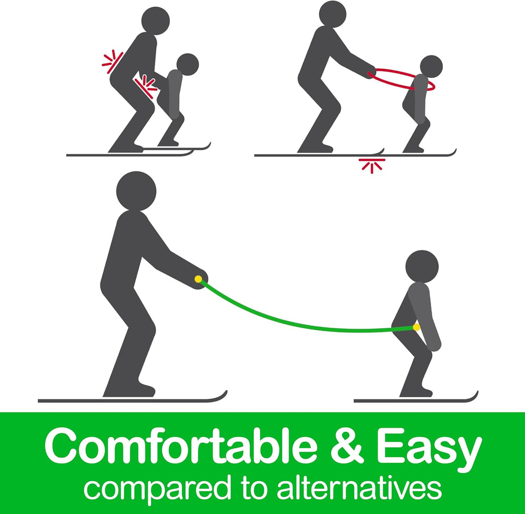 Kids Ski Trainer to Teach Kids to Downhill Ski Safely with Proper Posture, Simple Harness Free Design, Fun for