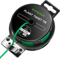Twist Ties, 164 ft (50m) PE-Coated Green Plant Ties with Cutter, Reusable & Flexible Tomate Ties for Plant Support