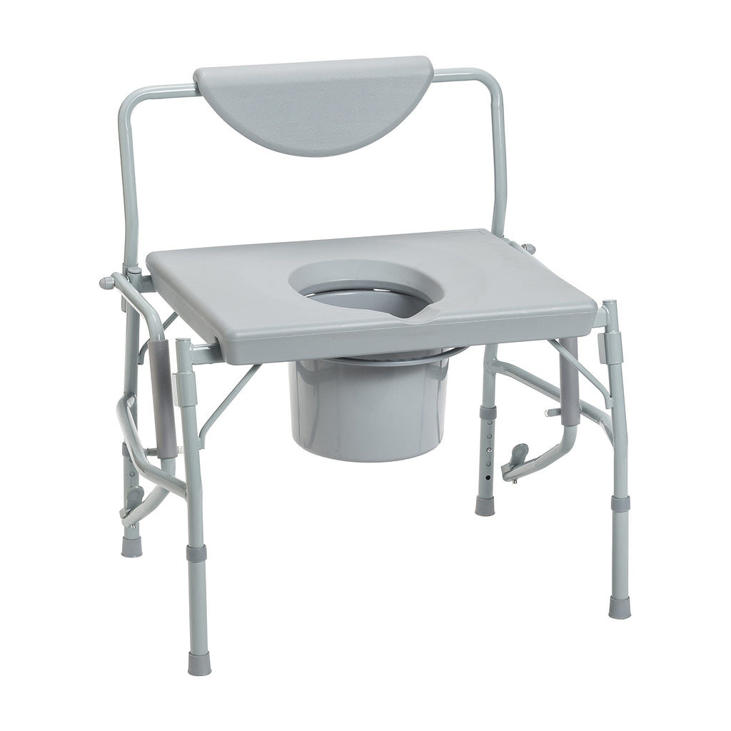 Deluxe Bariatric Drop Arm Commode, Gray