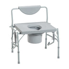 Deluxe Bariatric Drop Arm Commode, Gray