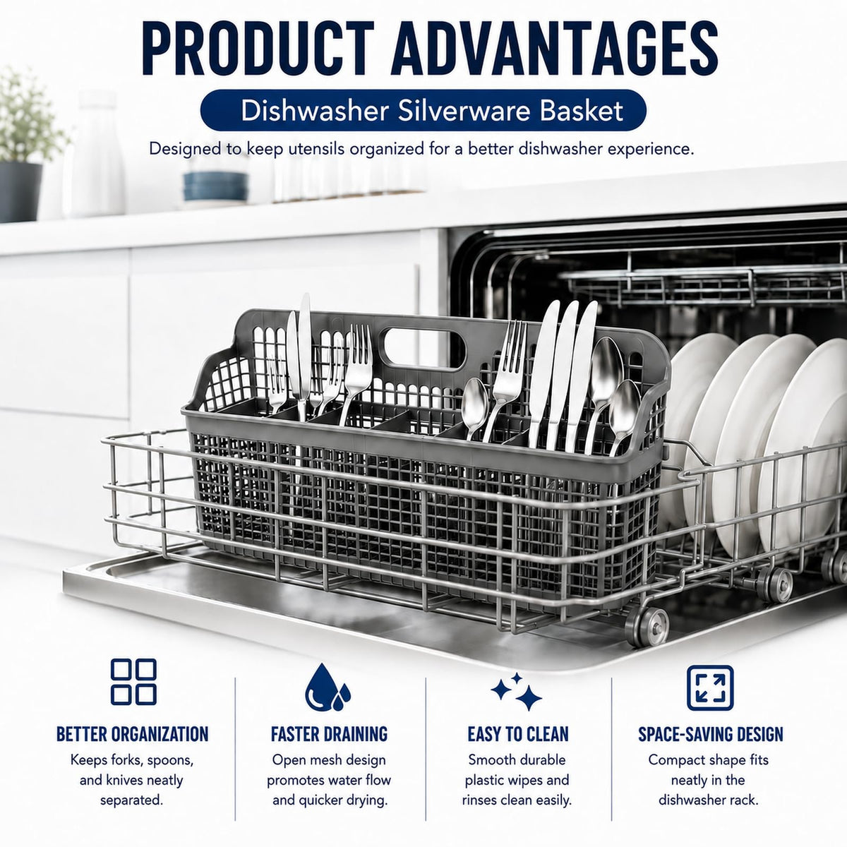 KUDS40CVSS4 KUDP01FLSS1 KUDP01ILBS3 Dishwasher Silverware Basket