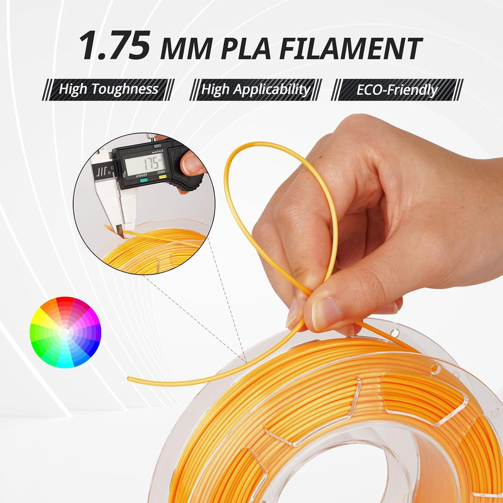 PLA 3D Printer Filament PLA Filament 1.75mm Silk Filament Bundle,Gold, Silver,Bronze, Red Copper,3D Printing Filament