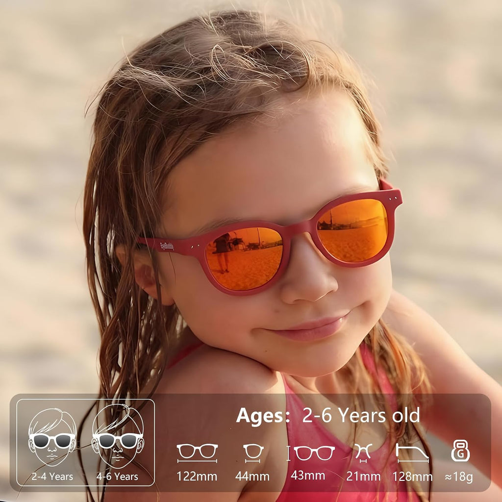 Kids Toddler Sunglasses Age 2-4/3-5 Boys Girls Polarized UV Protection Sun Glasses for Age 2-8