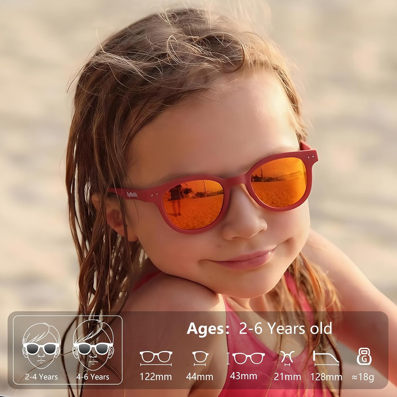 Kids Toddler Sunglasses Age 2-4/3-5 Boys Girls Polarized UV Protection Sun Glasses for Age 2-8