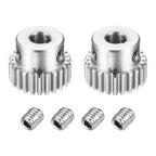 DTGN Spur Gear 1Mod 24 Teeth 10mm Thickness 8mm Bore 3x1.4mm Keyway 2Pcs