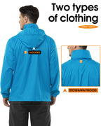 Men's Rain Jacket Waterproof Lightweight Packable Raincoat