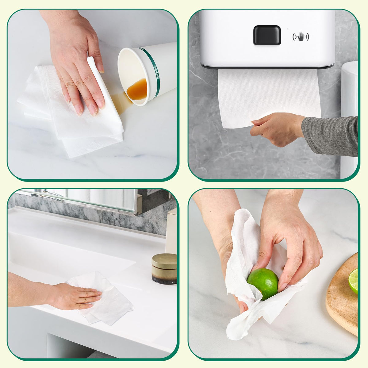 TAD Paper Towels 10 x 800 White, 6 Roll High Capacity