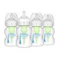 Dr. Brown’s Natural Flow Anti-Colic Options+ Wide-Neck Baby Bottles 5 oz/150 mL, with Level 1 Slow Flow Nipple, 4
