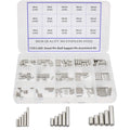 225 Pieces Dowel Pins Stainless Steel Shelf Support Pegs Pin Rod Fasten Elements Assortment Kit - Size Include M2 M3 M4