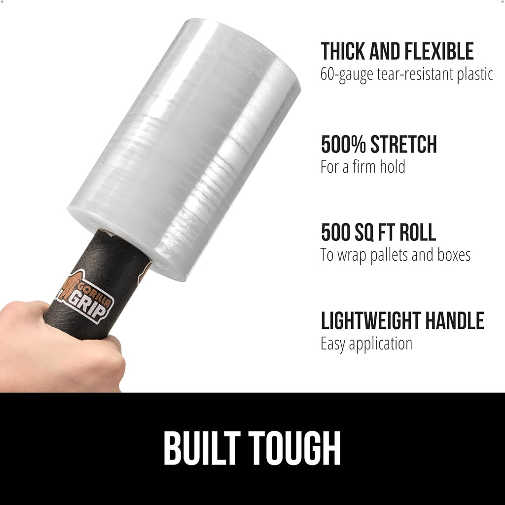 Stretch Film Shrink Wrap for Moving, 500'x5" Roll