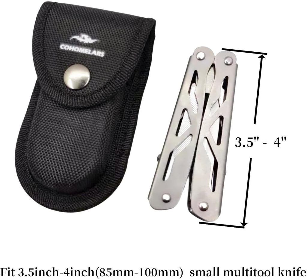 Nylon Sheath (Extra Small Size) for 3.5''-4'' Leatherman Multitool, Horizontally Carry Small Knife Case Fits