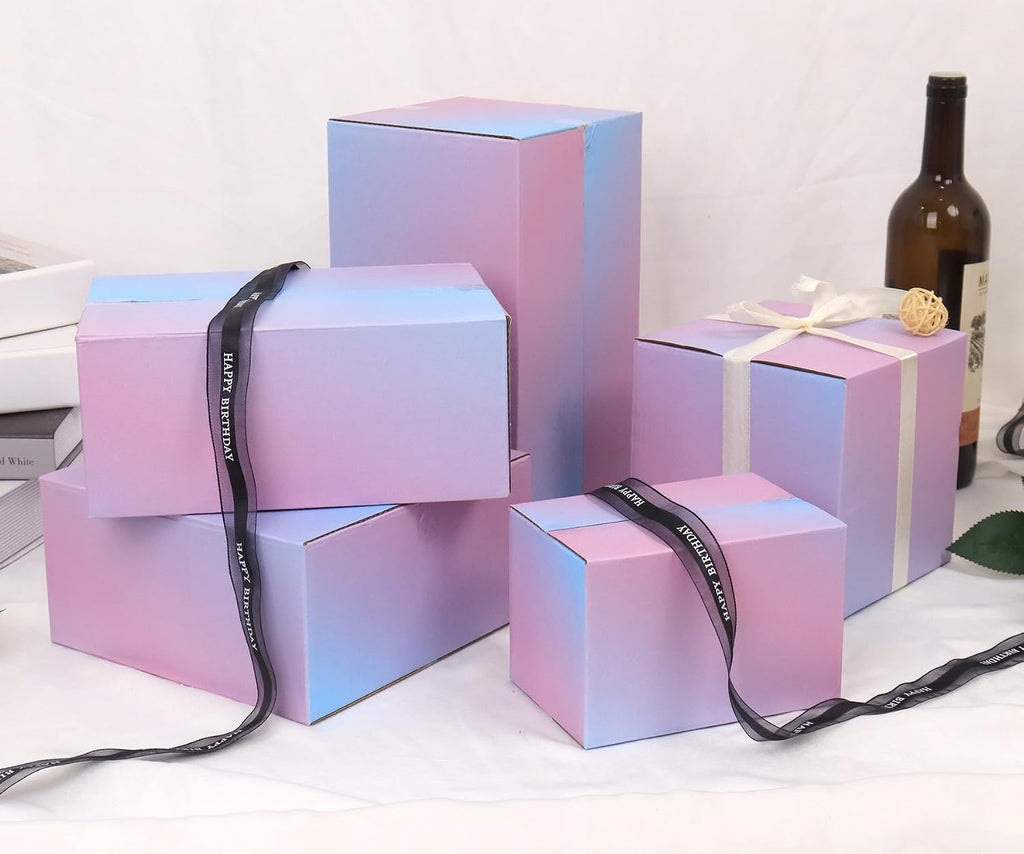 10x7x6 Shipping Boxes for Small Business, 30Pack Purple Cardboard boxes