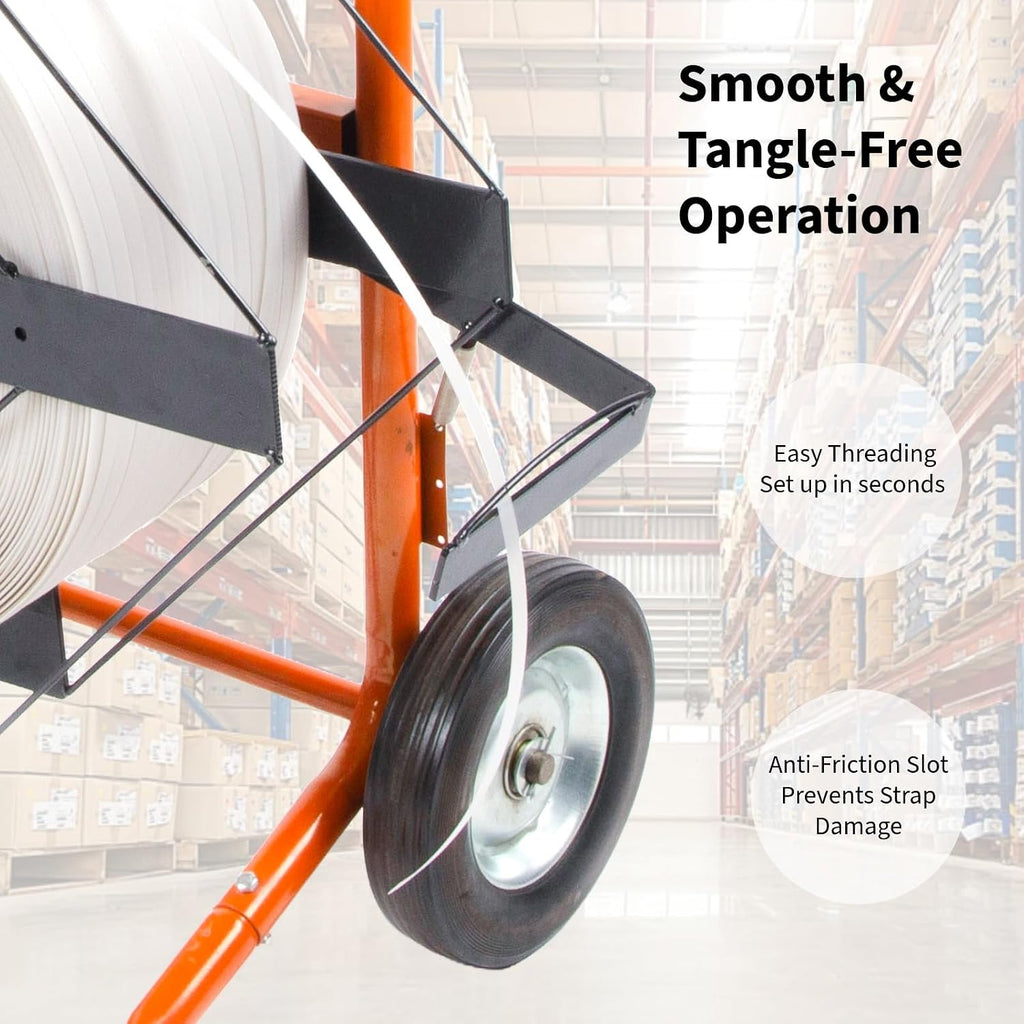 Strapping Cart & Dispenser, Heavy Duty Mobile Banding Cart