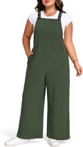 Plus Size Overalls for Women Loose Fit Adjustable Straps Jumpsuits with Pockets Bib Rompers Spring Summer