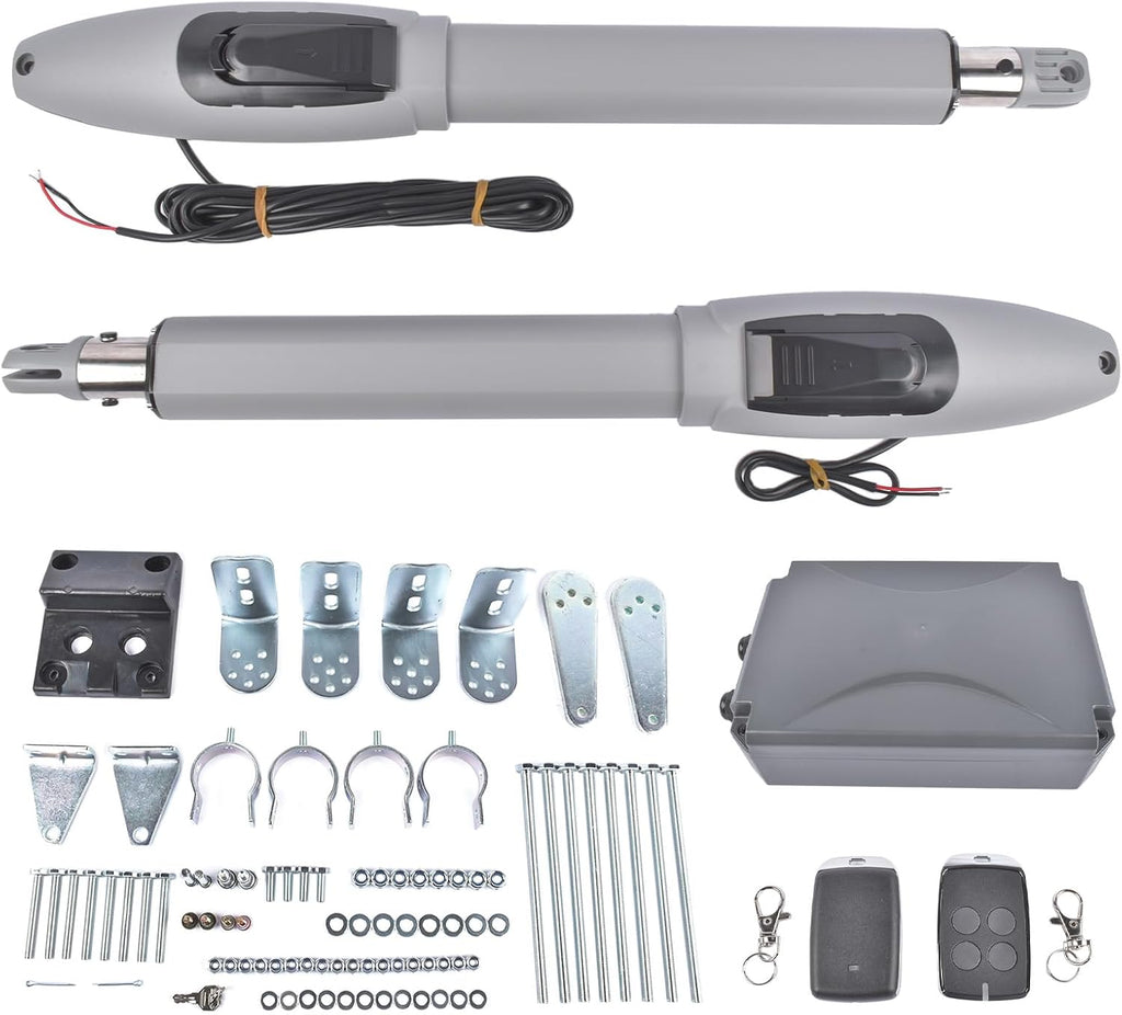 Automatic Dual Swing Gate Opener Kit for Doors up to 660lb*2 with Remote
