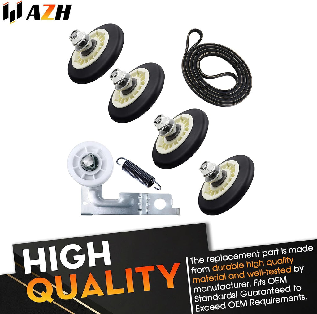 4 Pcs Drum Roller Replacement For LG DLG3501W DLG3744D DLG3744S DLG3744U DLG3744W DLG3788W DLG4802W DLG4871W DLG4902W DLG4971W DLG4971WE DLG5002W DLG5071W DLG5932S DLG5932W DLG5966G DLG5966W Dryer