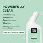 Toilet Bowl Cleaner, Plant-based, Stain & Odor Remover, Tea Tree & Peppermint Scent Cleaning Gel, Liquid Bathroom