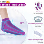 Cold Socks & Hands Ice Pack for Chemo Must Haves, Purple, S/M