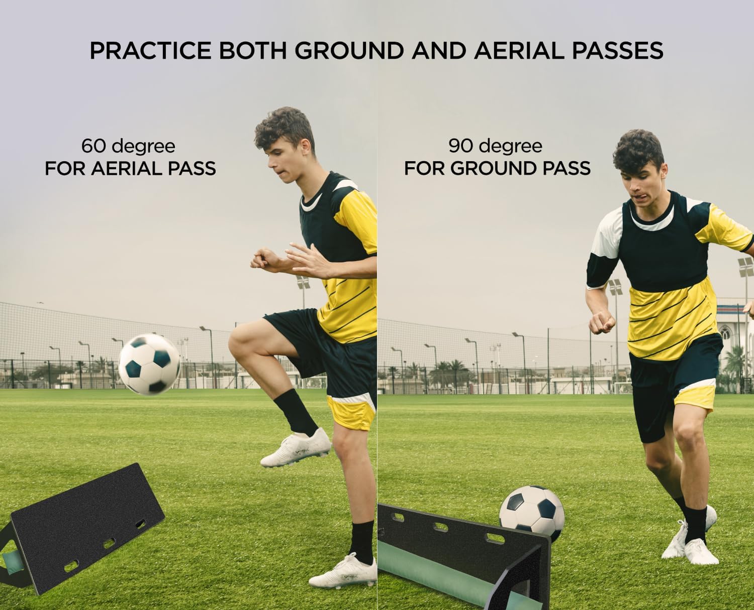 Soccer Rebounder Board Soccer Wall Passing Board Spot Kick Back Trainer